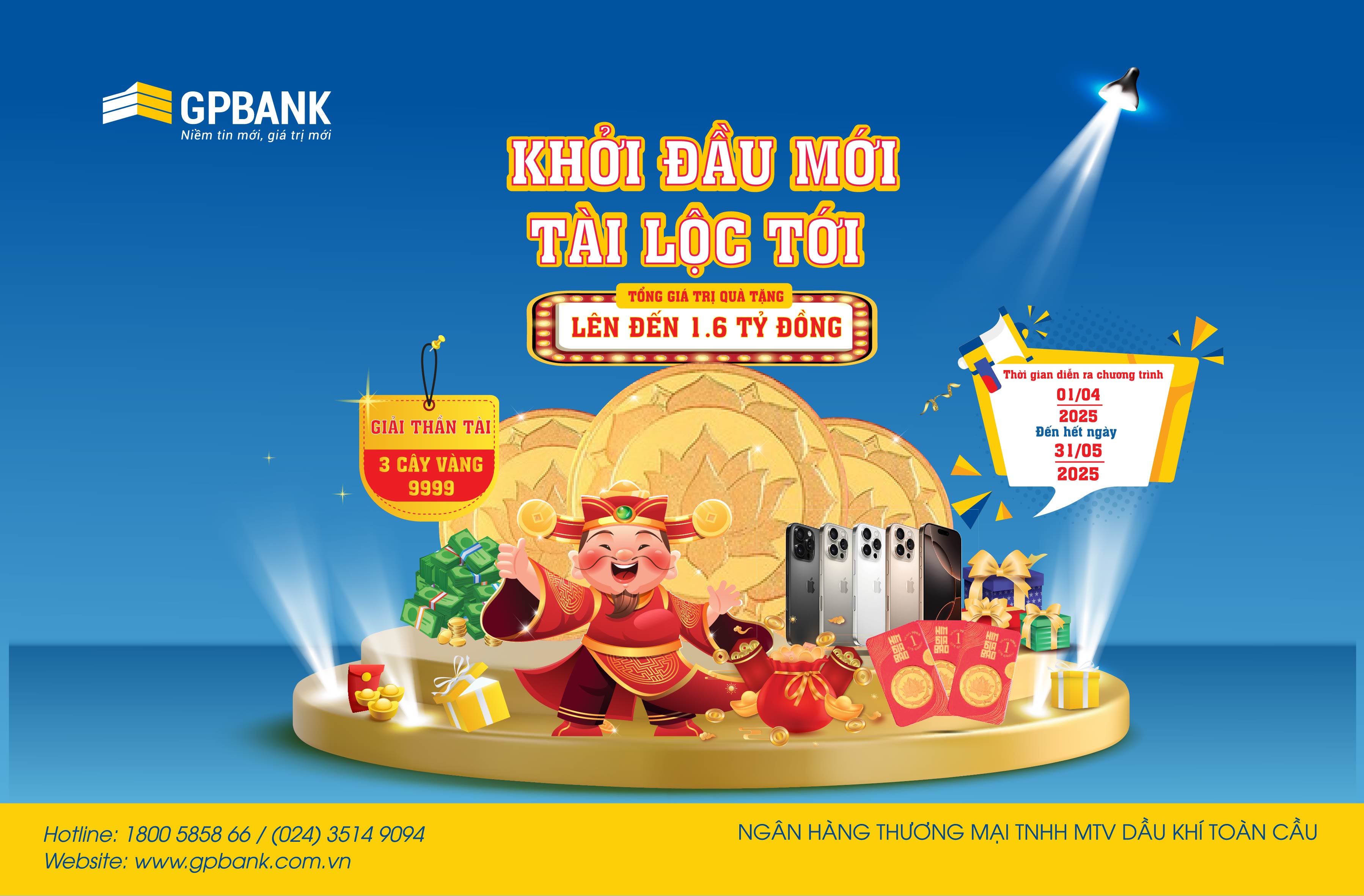 GPBANK TRIỂN KHAI CHƯƠNG TRÌNH KHUYẾN MẠI “KHỞI ĐẦU MỚI – TÀI LỘC TỚI”